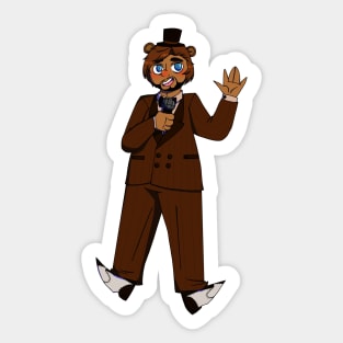 Freddy Fazbear Gijinka Transparent Sticker